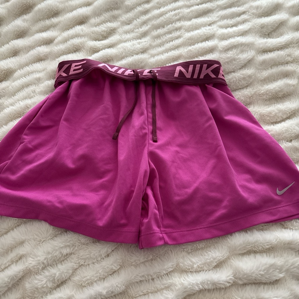 Nike Fuchsia Shorts with Burgundy Waistband
